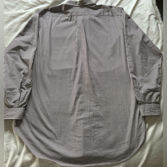 Ralph Lauren Brown/White Striped Long Sleeve Shirt - Picture 2 of 5